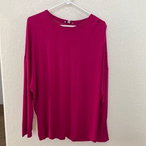 White Birch Pink Drop Shoulder Top